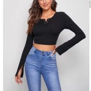 SHEIN black crop top